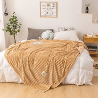 Thick Flannel Autumn Blanket - WarmHaven-70x100cm-Beige-State of Style
