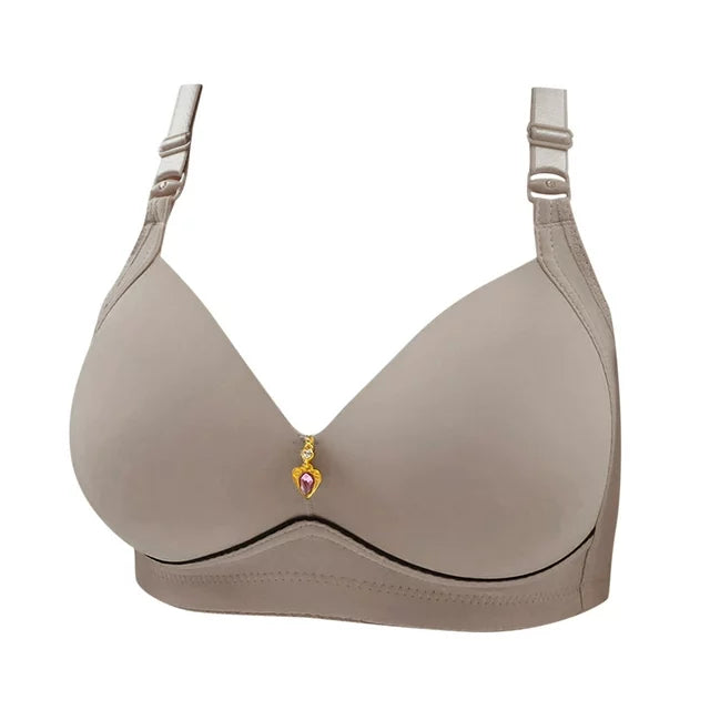 Thin-Cup Wireless Plus Size Bra - Comfortable All-Day Wear-Grey-12-State of Style