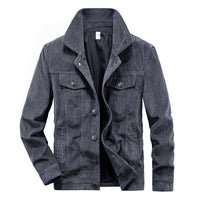 Thin Velvet Jacket for Men - Elias-Grey-M-State of Style