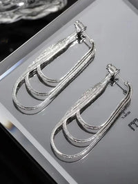 Three-Layer Chain Earrings - Aurelia-Gold-State of Style