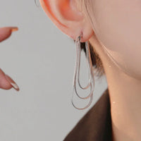 Three-Layer Chain Earrings - Aurelia-Gold-State of Style