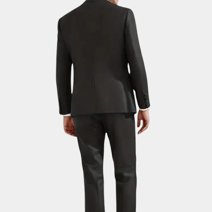 Three-Piece Formal Suit for Men - Leon-Black-S-State of Style