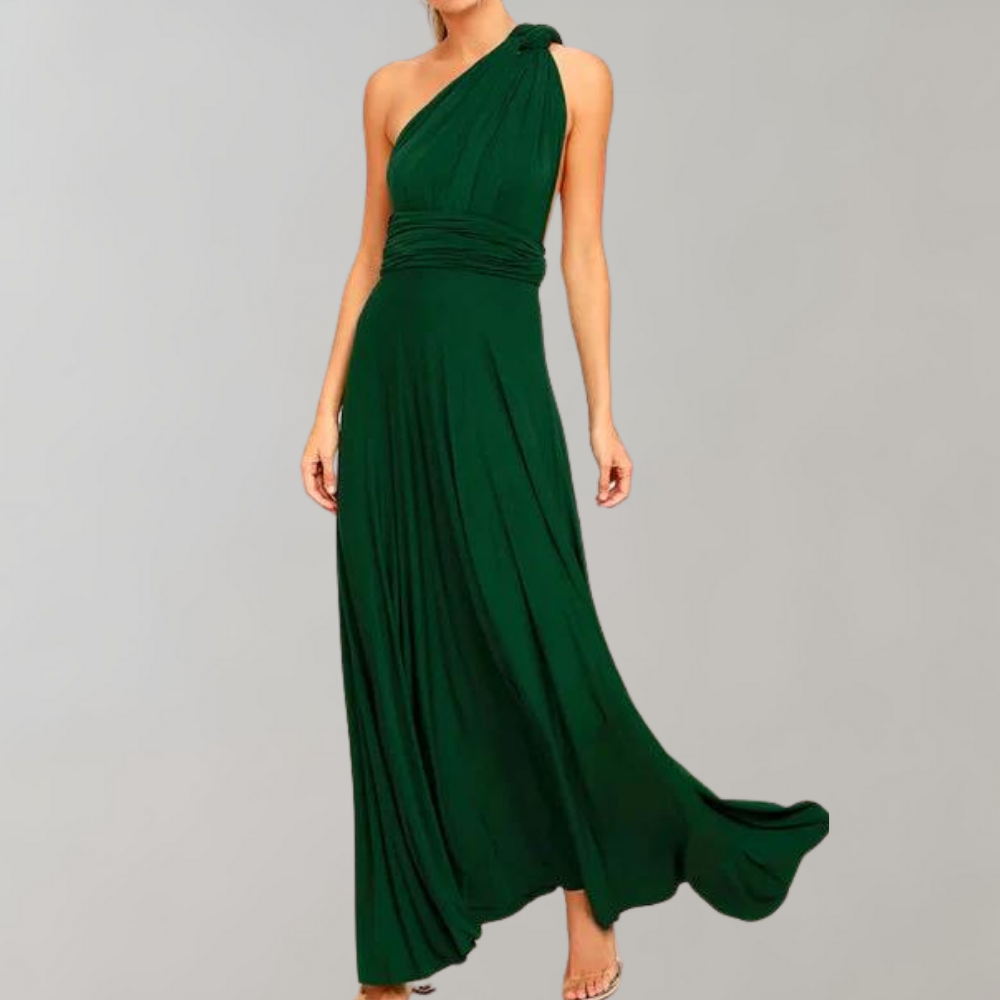 Tia - Elegant Wrap Dress for Women-Green-S-State of Style