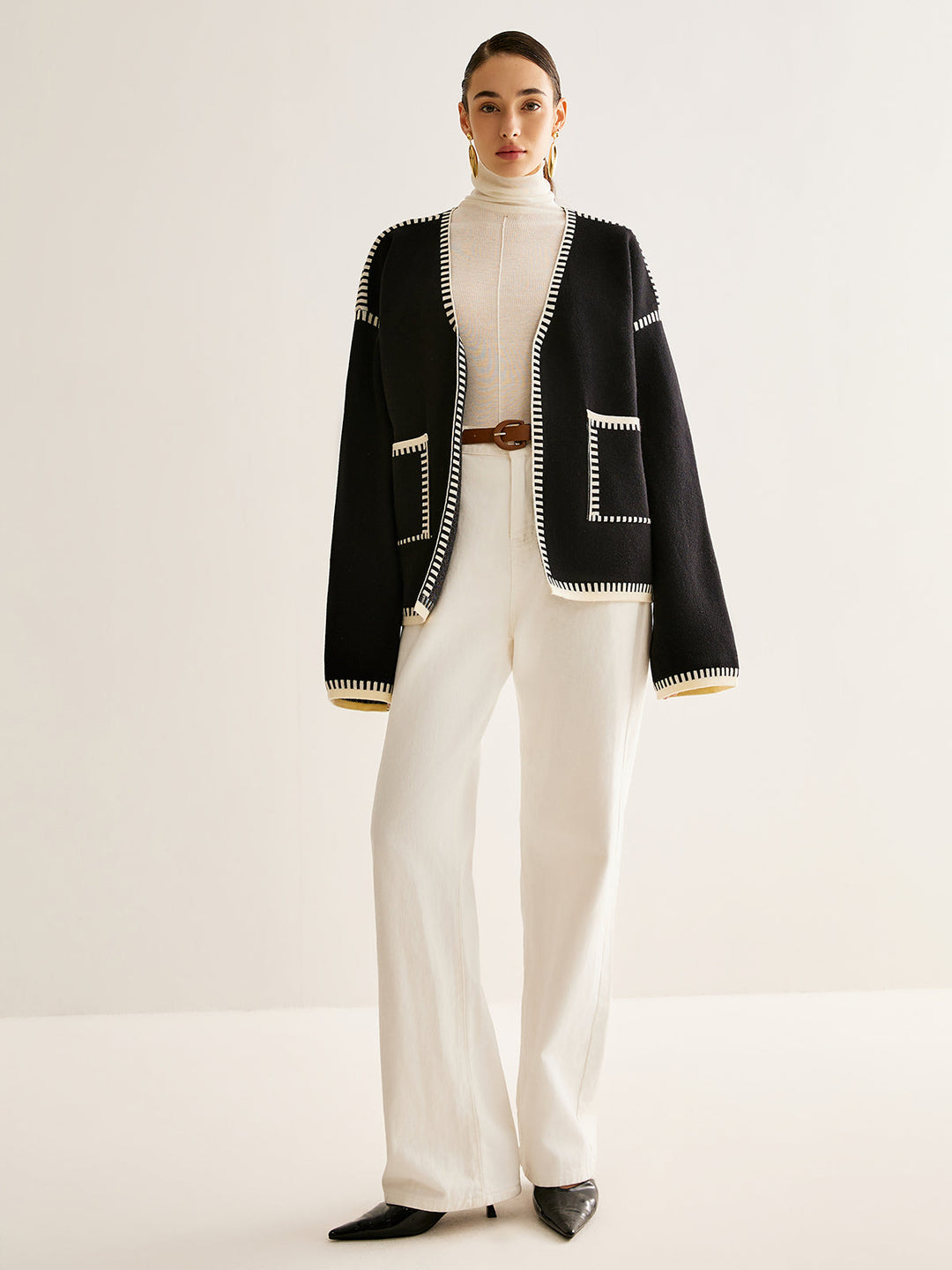 Tied Cardigan with Belt for Women - Celine-S-State of Style