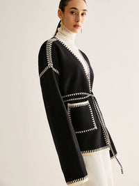 Tied Cardigan with Belt for Women - Celine-S-State of Style
