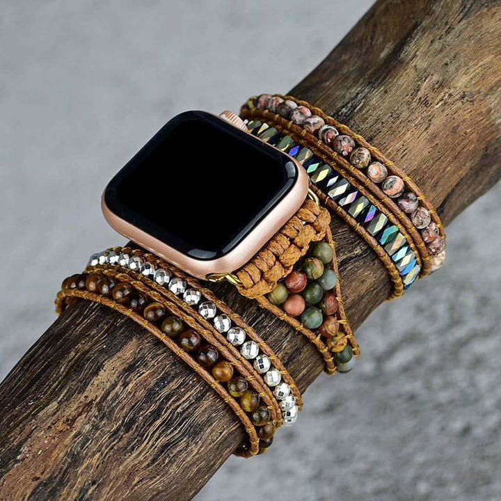 Tiger Eye Strengthening Apple Watch Strap - Orion-S (14 - 16 cm)-State of Style
