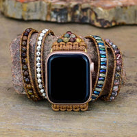 Tiger Eye Strengthening Apple Watch Strap - Orion-S (14 - 16 cm)-State of Style