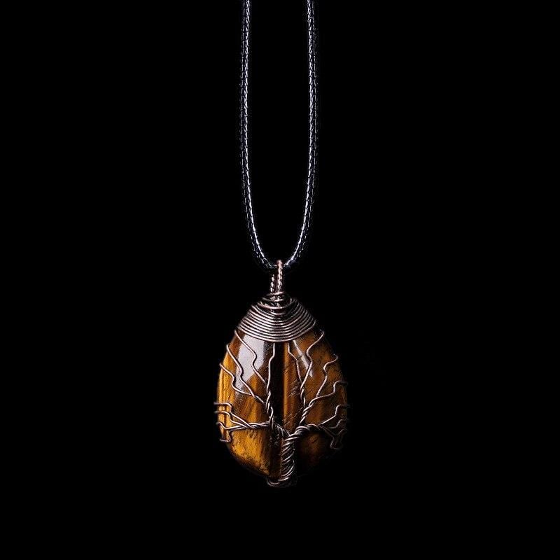 Tiger's Eye Drop Necklace - Zarina-State of Style