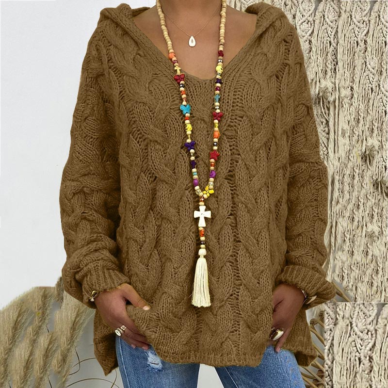 Timeless Cable Knit Jumper for Women – Maelle-Coffee-S-State of Style