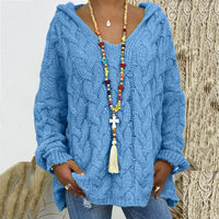 Timeless Cable Knit Sweater for Women - Maelle-Blue-S-State of Style