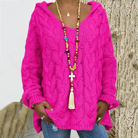 Timeless Cable Knit Sweater for Women - Maelle-Fuchsia-S-State of Style