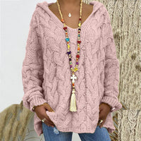 Timeless Cable Knit Sweater for Women - Maelle-Pink-S-State of Style
