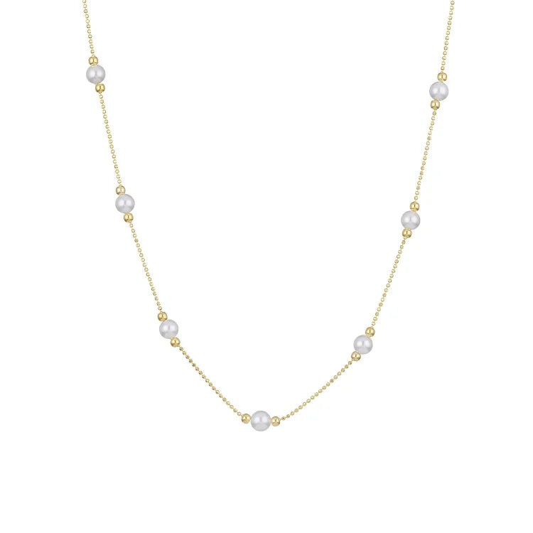 Timeless Gold Pearl Necklace – Serena-State of Style