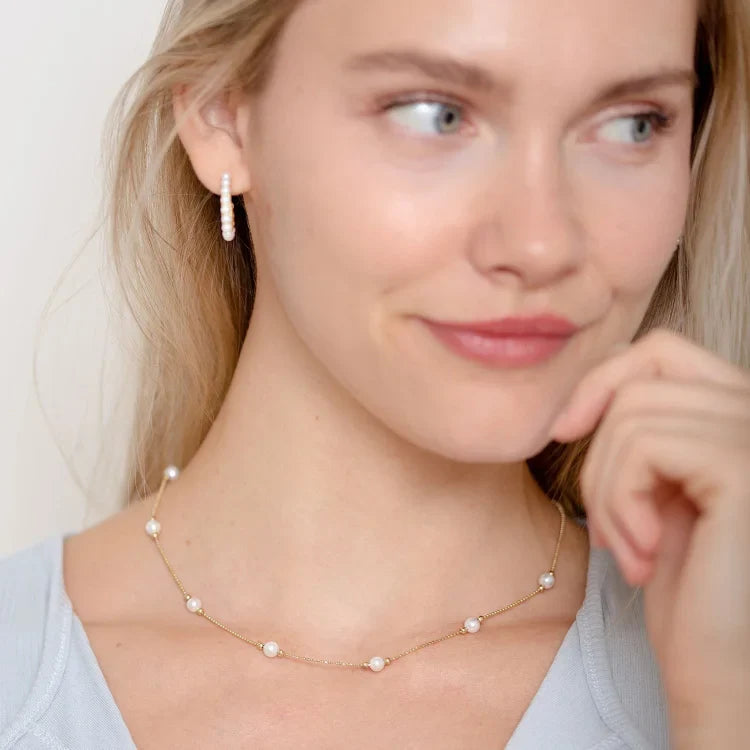 Timeless Gold Pearl Necklace – Serena-State of Style