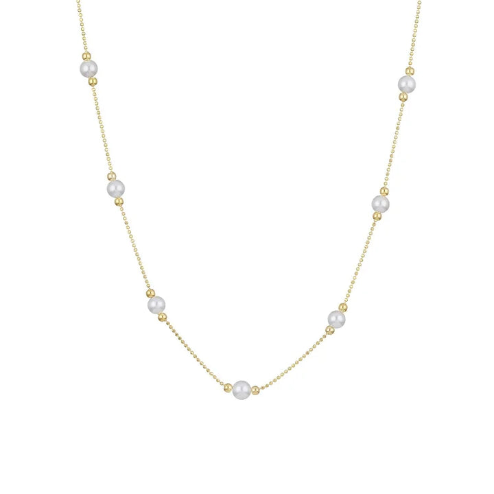 Timeless Golden Pearl Necklace - Serena-State of Style