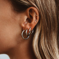 Timeless Hoop Earrings – Celeste-M-Silver-State of Style