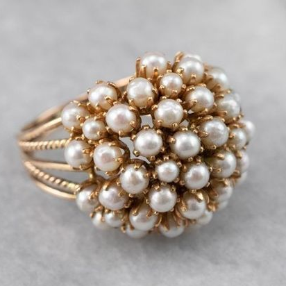 Timeless Ring with Pearl Inlay - Clara-6-State of Style