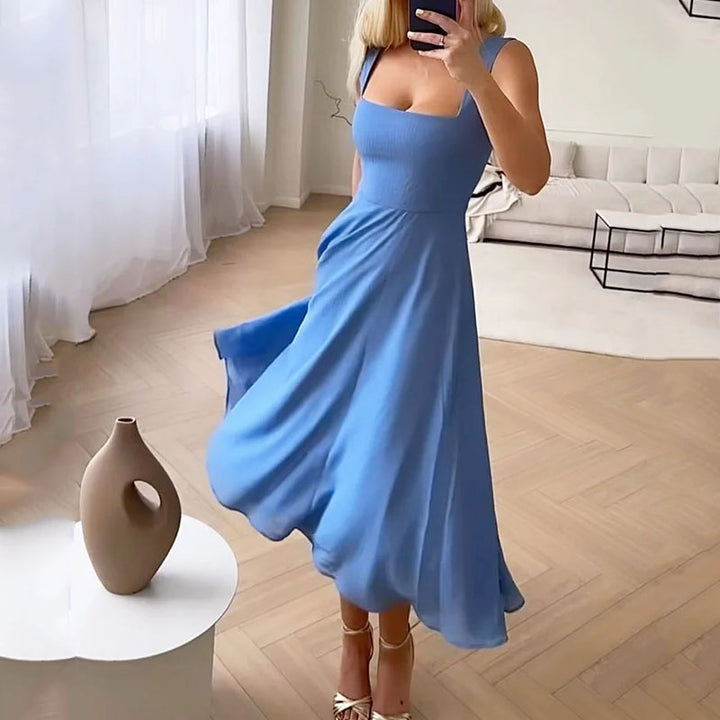 Timeless Sleeveless Dress - Sofia-Blue-XS-State of Style