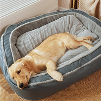 ™ Luxe Dog Bed with Removable Cover - CozyPaw-S-Dark Blue-State of Style