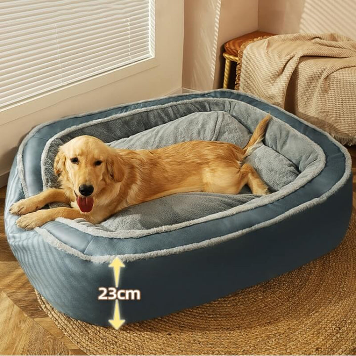 ™ Luxe Dog Bed with Removable Cover - CozyPaw-S-Dark Blue-State of Style