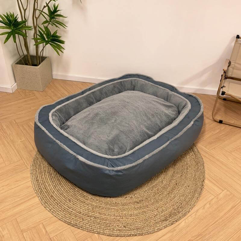 ™ Luxe Dog Bed with Removable Cover - CozyPaw-S-Dark Blue-State of Style
