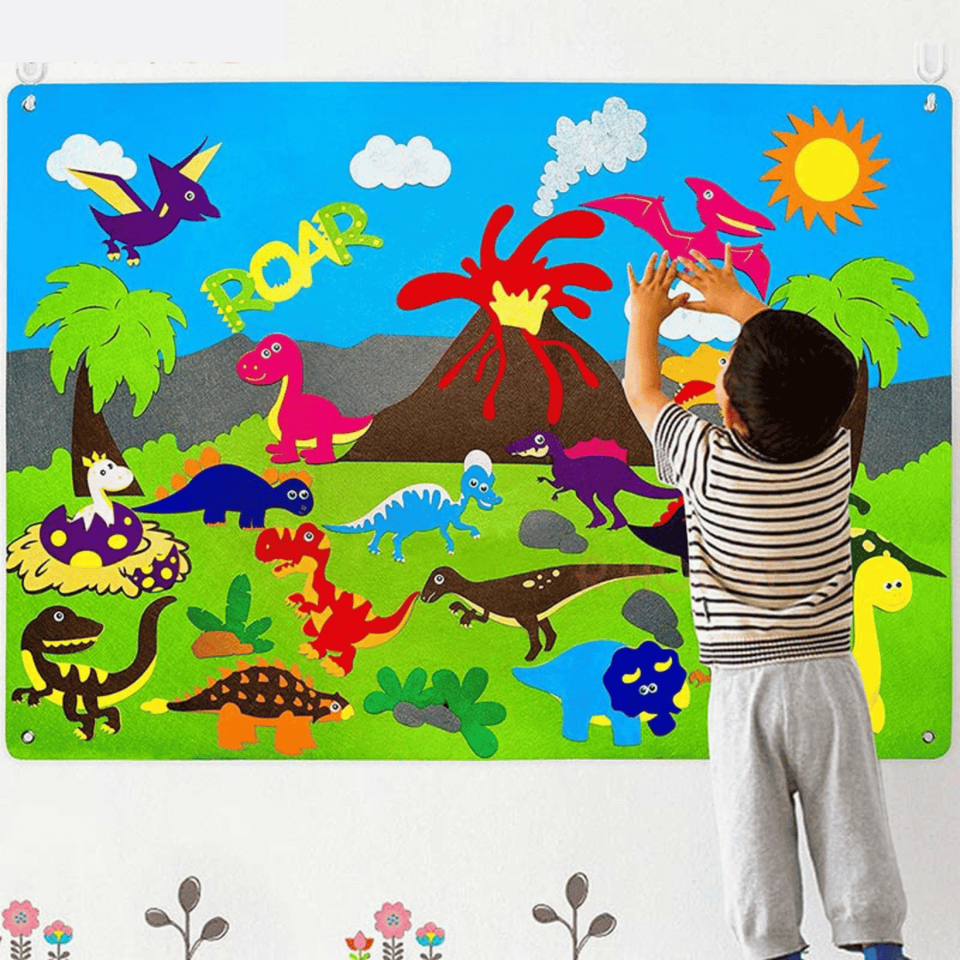 Toddler Felt Playboard - FeltAdventure-Dino's-State of Style
