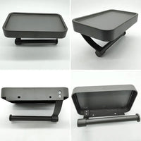 Toilet roll holder with shelf - Stalux-Black-State of Style