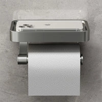 Toilet roll holder with shelf - Stalux-Grey-State of Style
