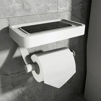 Toilet roll holder with shelf - Stalux-White-State of Style