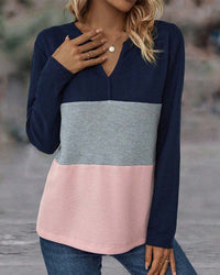 Casual Women's Sweater with Colour Block – Noëlle