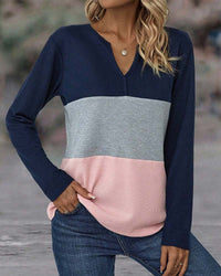 Casual Women's Sweater with Colour Block – Noëlle