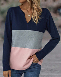 Casual Women's Sweater with Colour Block – Noëlle
