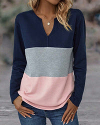 Casual Women's Sweater with Colour Block – Noëlle