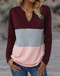 Casual Women's Sweater with Colour Block – Noëlle