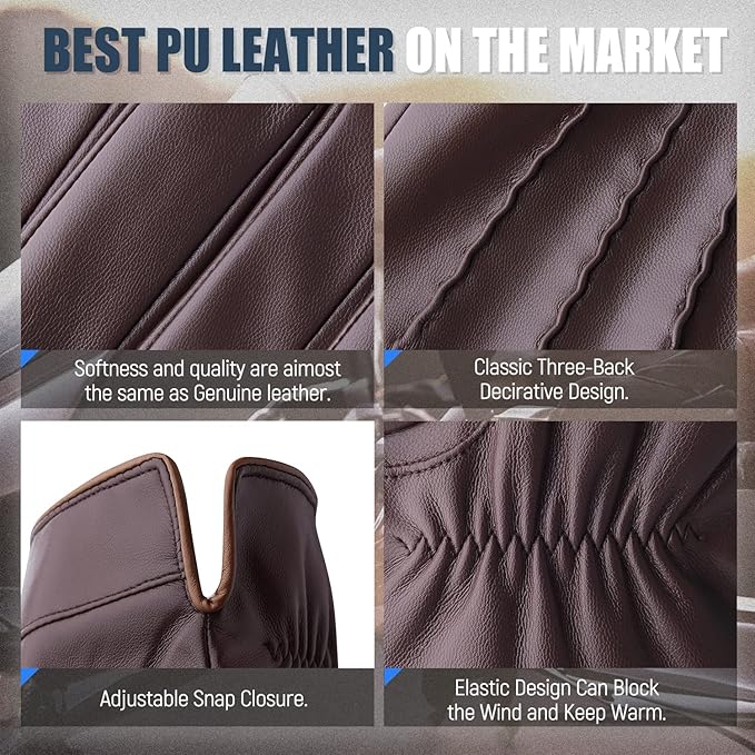 Touchscreen Winter Gloves with Cashmere Lining - Julien-Black-S-State of Style