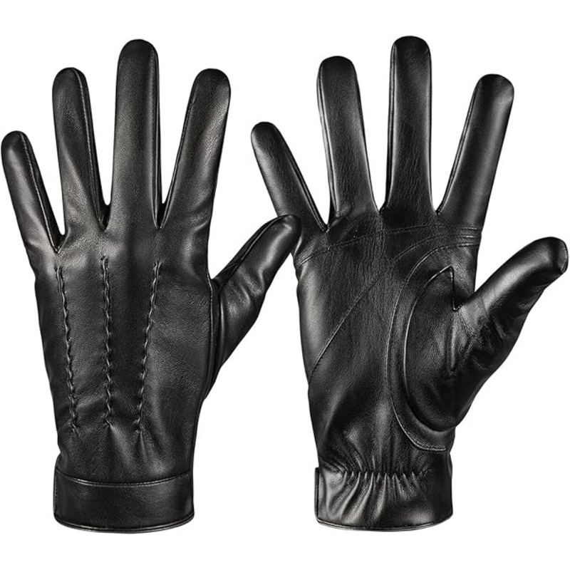 Touchscreen Winter Gloves with Cashmere Lining - Julien-Black-S-State of Style