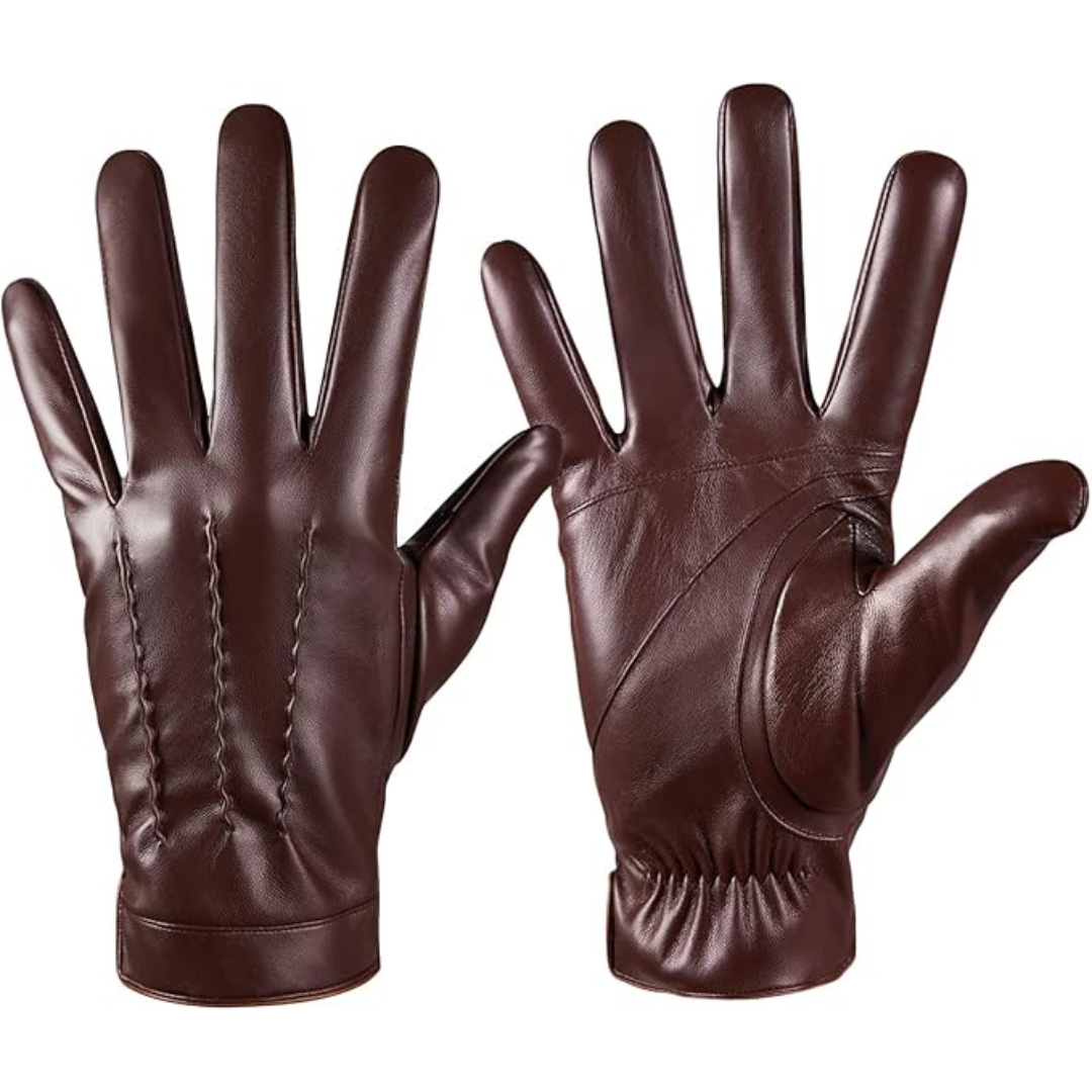Touchscreen Winter Gloves with Cashmere Lining - Julien-Brown-S-State of Style