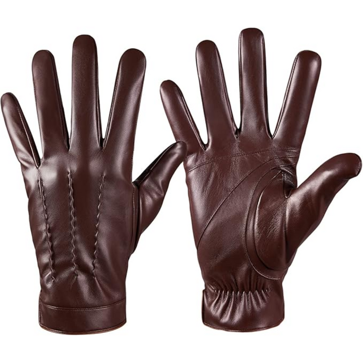 Touchscreen Winter Gloves with Cashmere Lining - Julien-Brown-S-State of Style