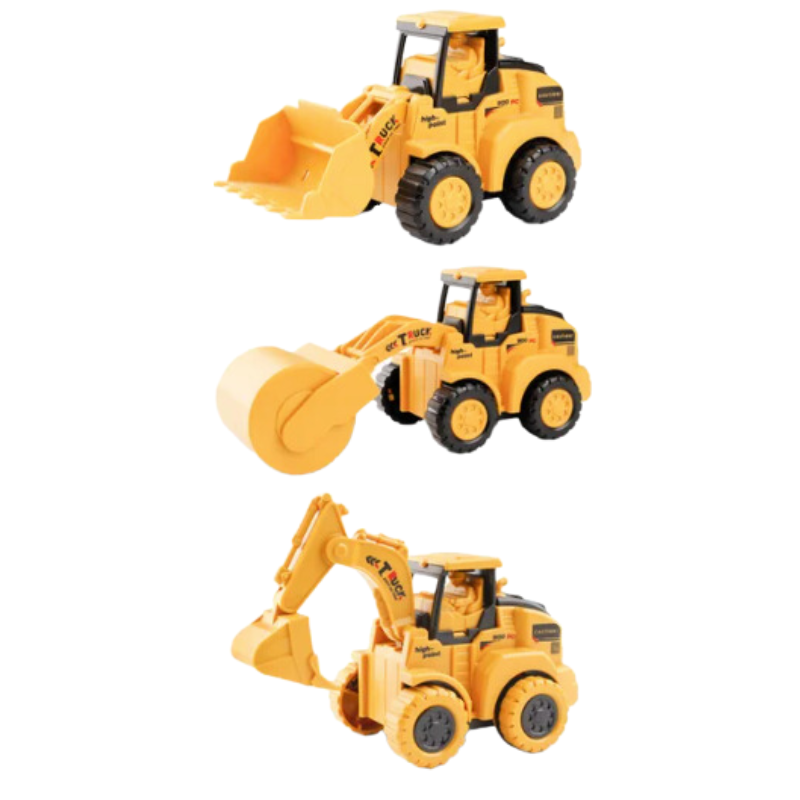Toy Excavator Set - BuildBuddies-3 Pack-State of Style