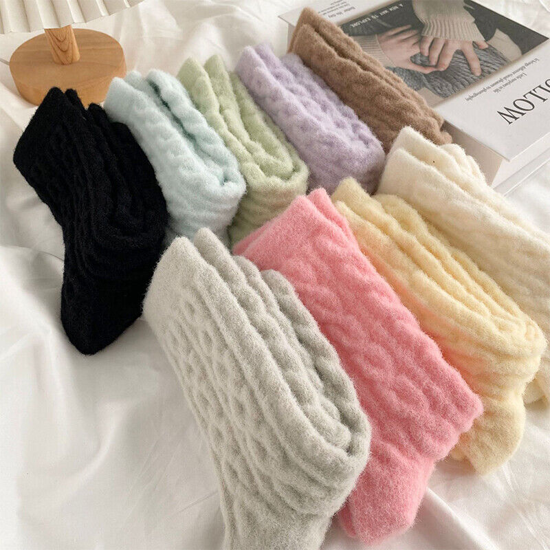 Traditional Fluffy Socks Jade – Soft, Warm & Vintage-Inspired-Pink-State of Style