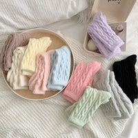 Traditional Fluffy Socks Jade – Soft, Warm & Vintage-Inspired-Pink-State of Style
