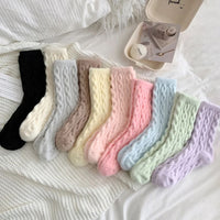 Traditional Fluffy Socks Jade – Soft, Warm & Vintage-Inspired-Pink-State of Style