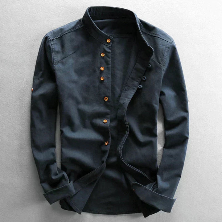 Traditional Japanese Men’s Blouse - Yuki-Blue-M-State of Style