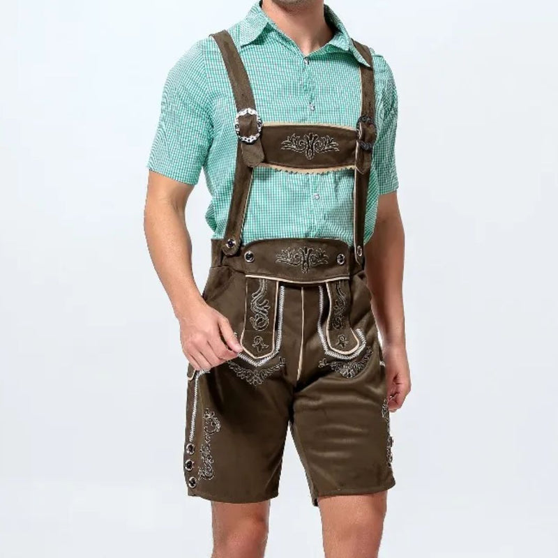 Traditional Lederhosen Anton – Authentic Bavarian Oktoberfest Wear-Black-M-State of Style