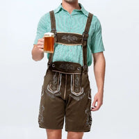 Traditional Lederhosen Anton – Authentic Bavarian Oktoberfest Wear-Black-M-State of Style