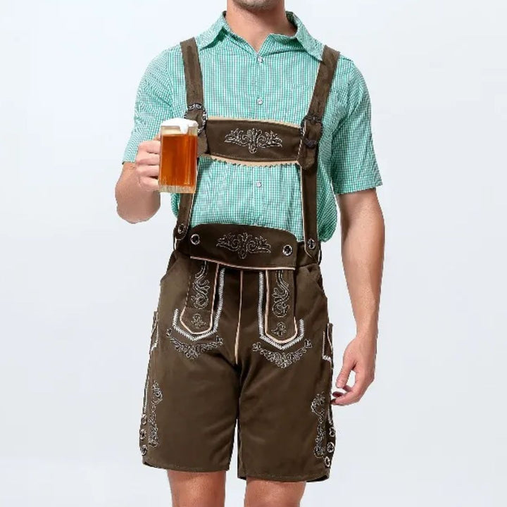 Traditional Lederhosen Anton – Authentic Bavarian Oktoberfest Wear-Black-M-State of Style