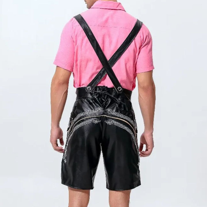 Traditional Lederhosen Anton – Authentic Bavarian Oktoberfest Wear-Black-M-State of Style