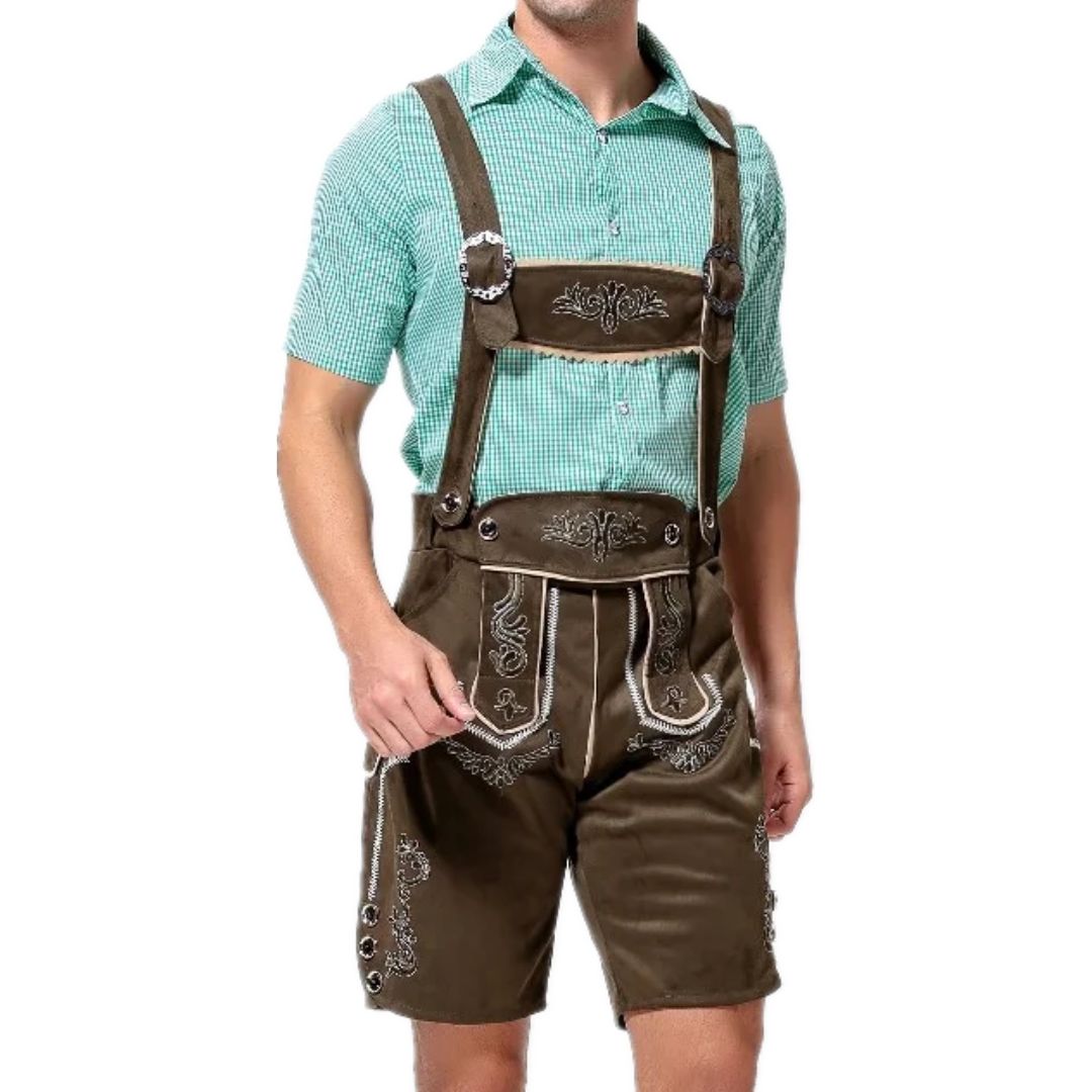 Traditional Lederhosen Anton – Authentic Bavarian Oktoberfest Wear-Black-M-State of Style