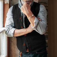 Traditional Vest Miguelito – Classic Vintage-Style Waistcoat-Grey-S-State of Style