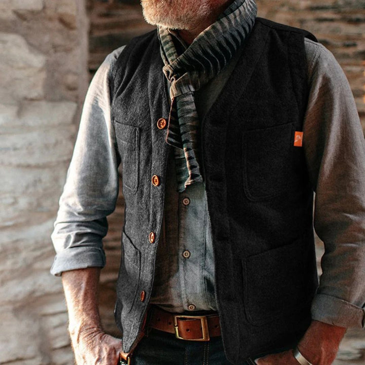 Traditional Vest Miguelito – Classic Vintage-Style Waistcoat-Grey-S-State of Style